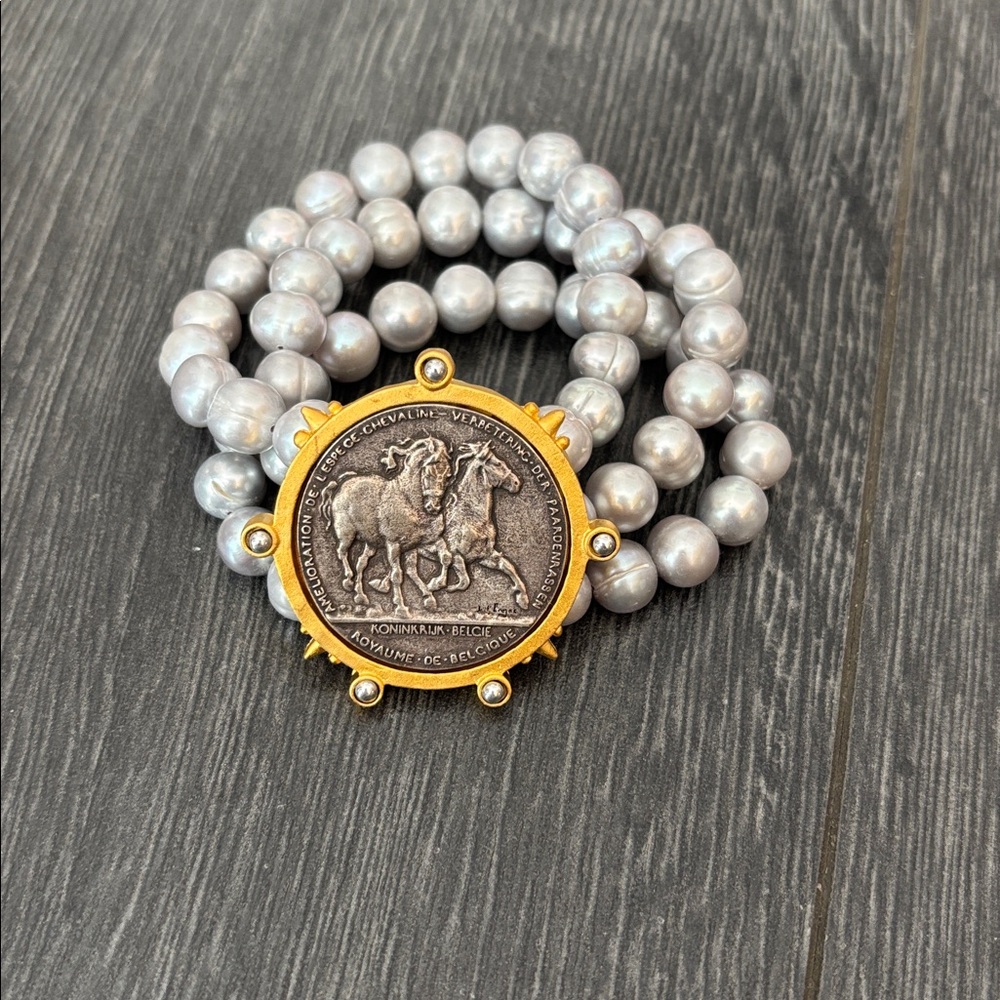 Elegant Silver and Gold Beaded Bracelet